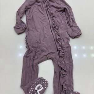Caden Lane Lavender Ruffled Footie